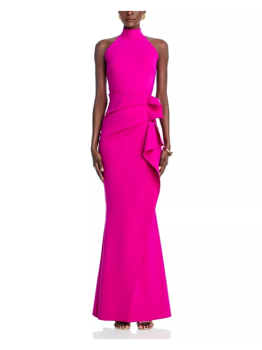 NWT Chiara Boni La Petite Robe Gudrum Sleeveless Mermaid Gown Cyclamen Size 10